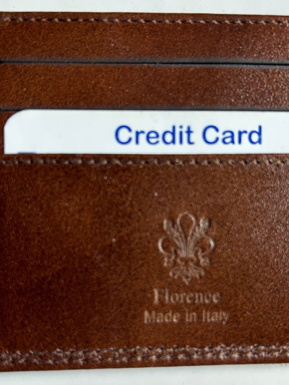 Florance  genuine leather  wallet/ card holder  New  made in Italy 🇮🇹